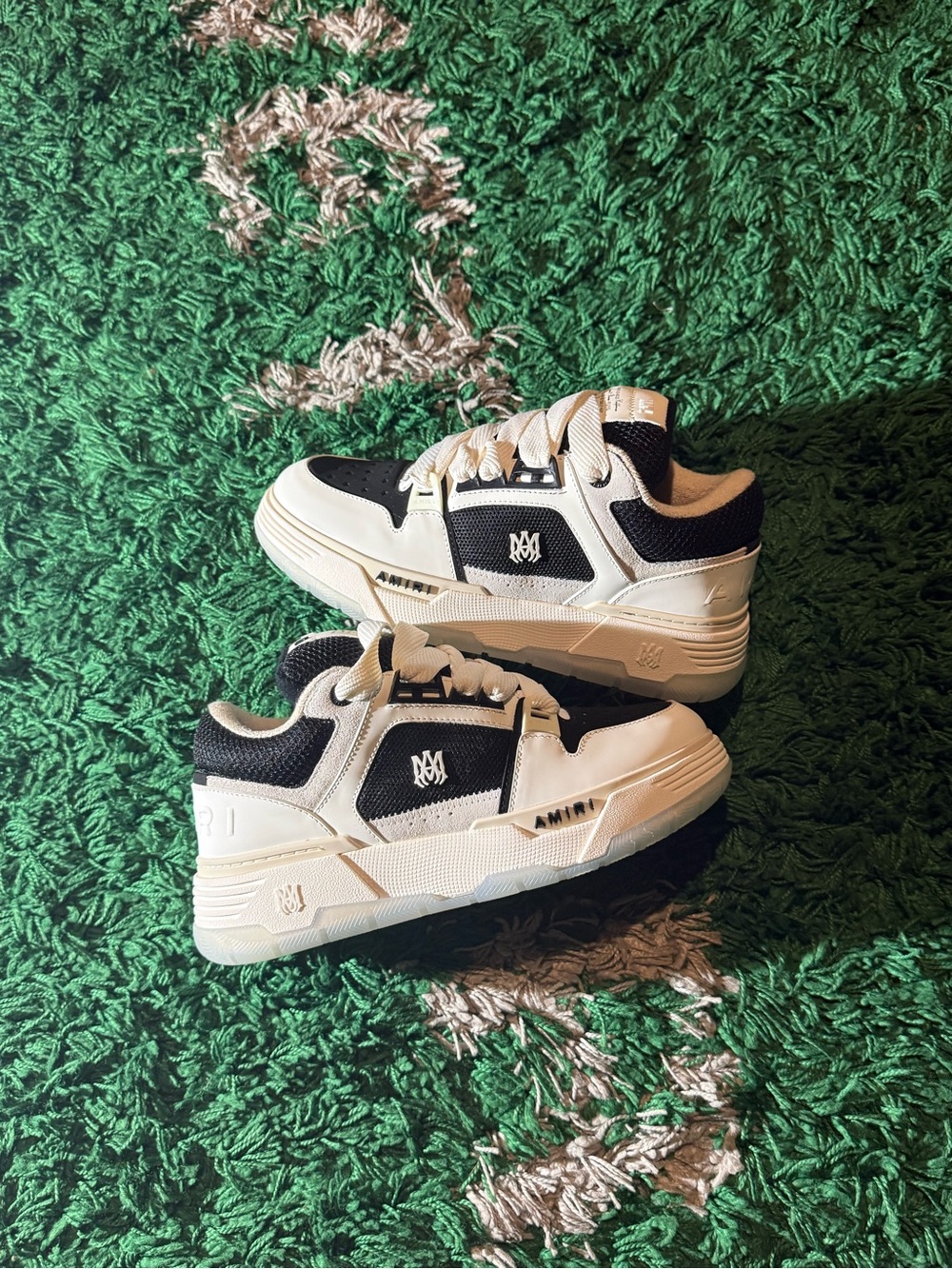 AMIRI Black and White Kids Low-Top Sneakers